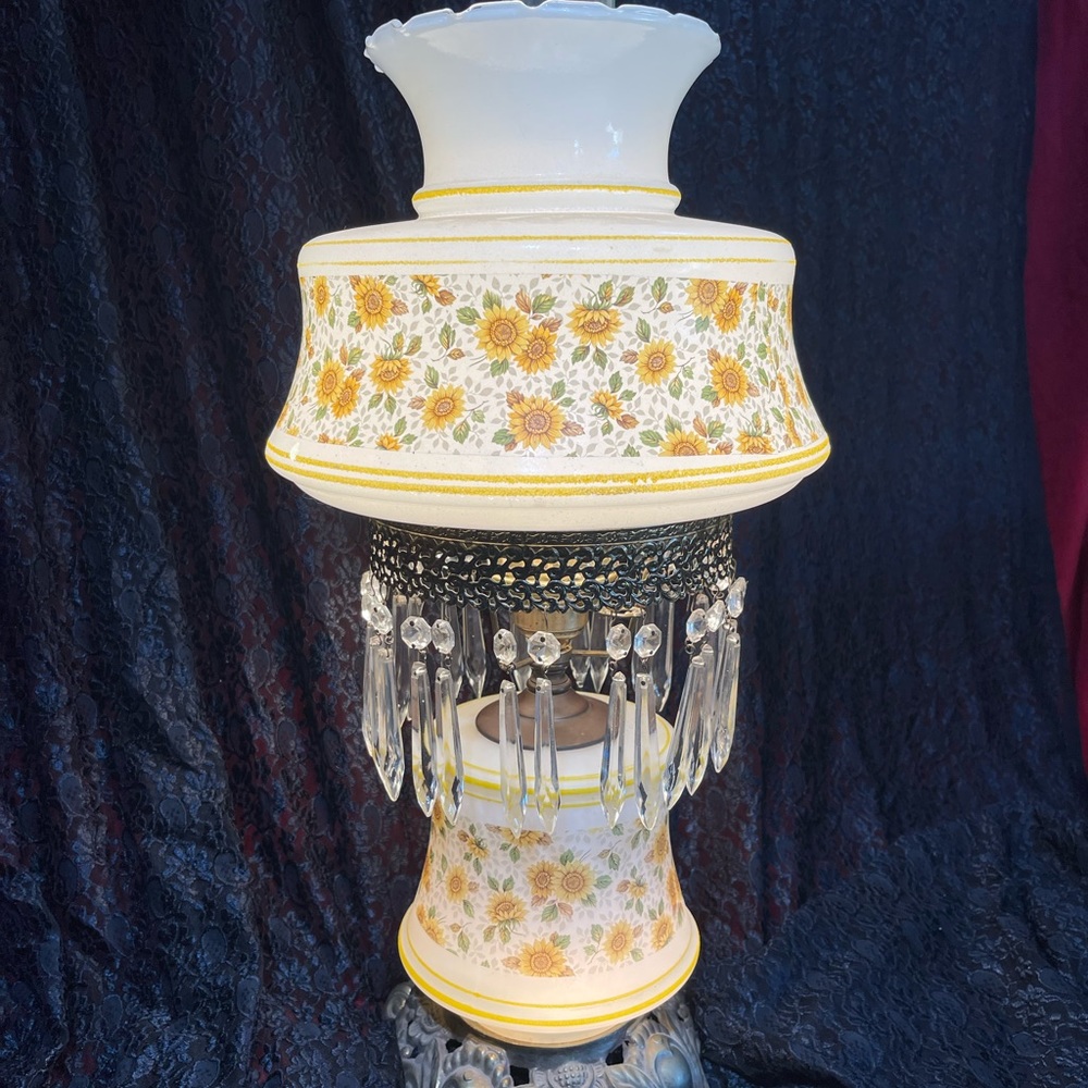 70s Vintage Quozel Lamp with prisms.